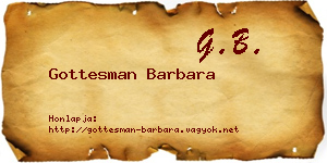 Gottesman Barbara névjegykártya